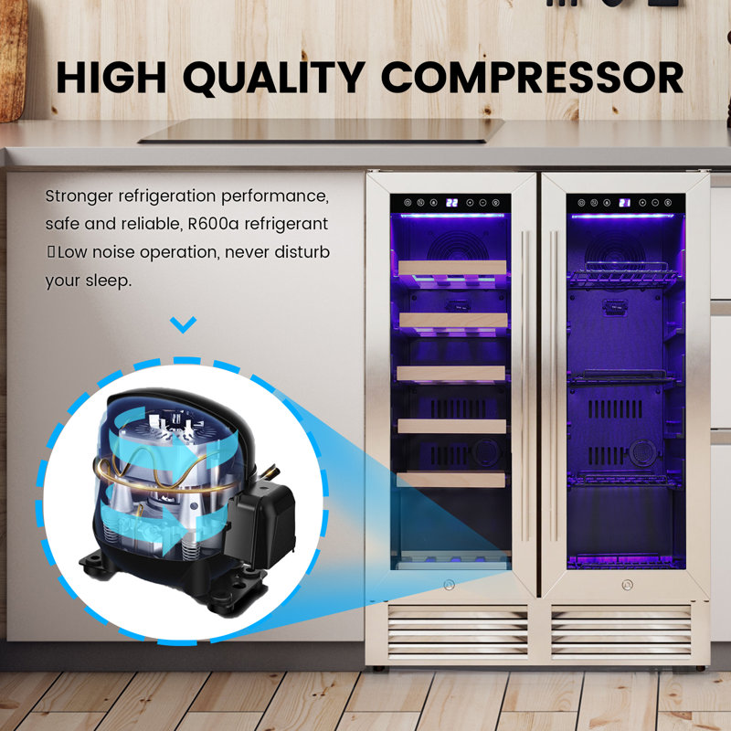 Antarctic Star 23.4'' 18 Bottle and 56 Can Dual Zone Freestanding